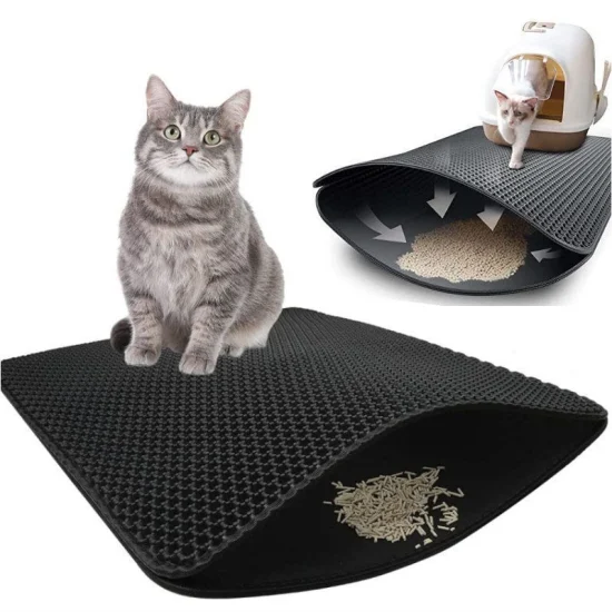 Directo de fábrica resistente al agua gris oscuro Accesorios para perros Productos Accesorios de suministro PE/EVA Foam Kitty Pet Cat Litter Trapper Mat con buen precio barato